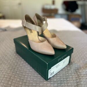 Paul Green Desire Leather Pumps, Taupe, Size 7.5 US (Size 5 Paul Green)